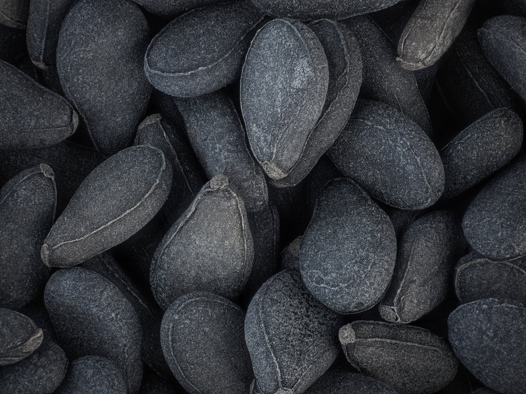 Macro photograph of black sesame seeds